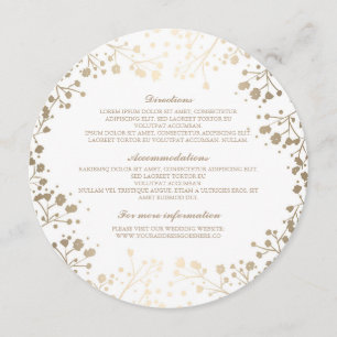 Convites Detalhes do Casamento Branco da Respiração do Bebê