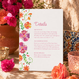 Convites Detalhes do Casamento Colorido Floral Fiesta Mexic