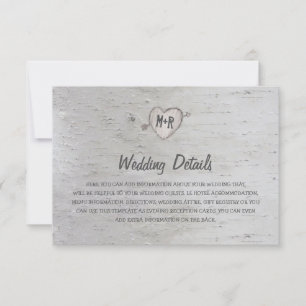 Convites Detalhes do Casamento da Árvore de Berço de Prata