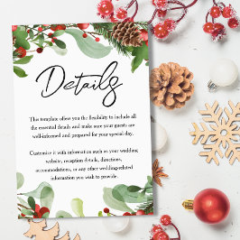 Convites Detalhes do Casamento da Berry Winter Berry no Nat