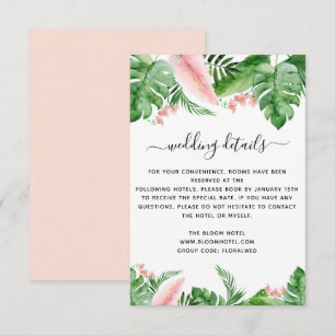 Convites Detalhes do Casamento da Palma Tropical Floral de 