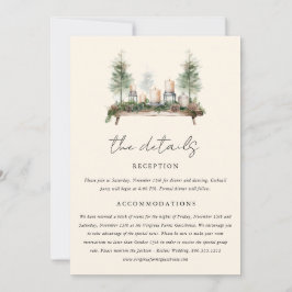 Convites Detalhes do Casamento de Boho da Floresta de Aquar