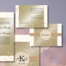 Convites Detalhes do Casamento de Champagne, Tie Elegance P