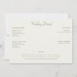 Convites Detalhes do Casamento de Creme Moderno II
