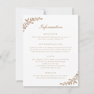 Convites Detalhes do Casamento de Folha de Oliva de Oliva d