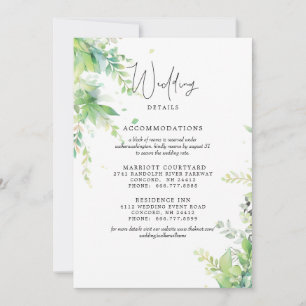 Convites Detalhes do Casamento de Folhagem Elegante 2 Hotéi