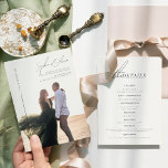 Convites Detalhes do Casamento de Fotos do Script de Caligr<br><div class="desc">Detalhes do Casamento de Fotos do Script de Caligrafia Moderna</div>