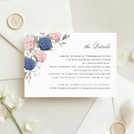 Convites Detalhes do Casamento de Hortênsia Rosa Floral e A