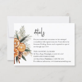 Convites Detalhes do casamento de inverno Boho