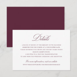 Convites Detalhes do Casamento de Merlot do Script de Calig
