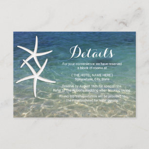 Convites Detalhes do Casamento de Starfish Tropical do Casa