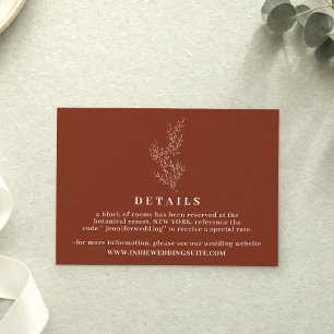 Convites Detalhes do casamento de terracota boho queimada F