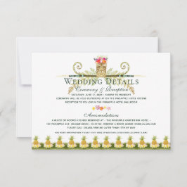 Convites Detalhes do Casamento de Verão Tropical de Elegant