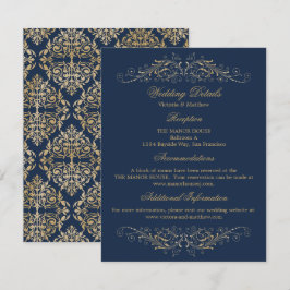 Convites Detalhes do casamento do Marinho Dourado e legante