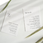 Convites Detalhes do Casamento do Monograma Branco Moderno<br><div class="desc">Apresentando o nosso design de Convite para Detalhes do Casamento de Neve Moderno Branco, uma verdadeira representação do minimalismo moderno e da elegância. Com a sua única mistura de elementos criativos e quic design, essa design é perfeita para aqueles que buscam uma estética polida e ousada em seu dia especial....</div>
