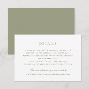 Convites Detalhes do Casamento do Script Verde do Elegante
