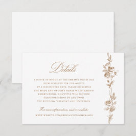 Convites Detalhes do Casamento do Toile Vintage Elegante Fl