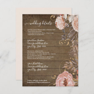Convites Detalhes do Casamento Dourado do Blush Rosa da Mad