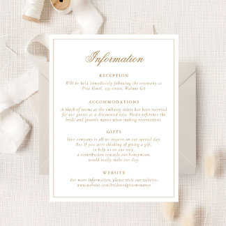 Convites Detalhes do Casamento Dourado do Script de Caligra