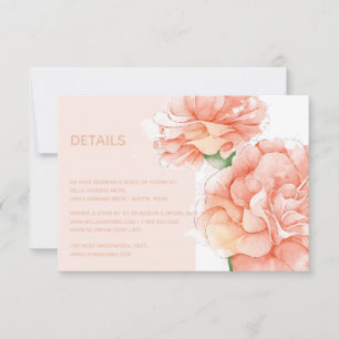 Convites Detalhes do Casamento Elegante Floral Moderno