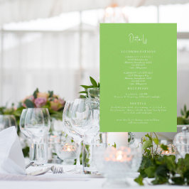 Convites Detalhes do Casamento em Verde Lima Envio Incluído