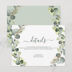 Convites Detalhes do Casamento Eucalipto Suculenta