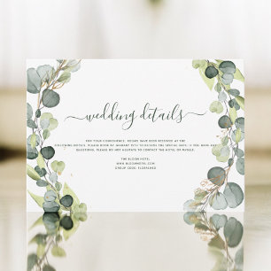 Convites Detalhes do Casamento Eucalipto Suculenta