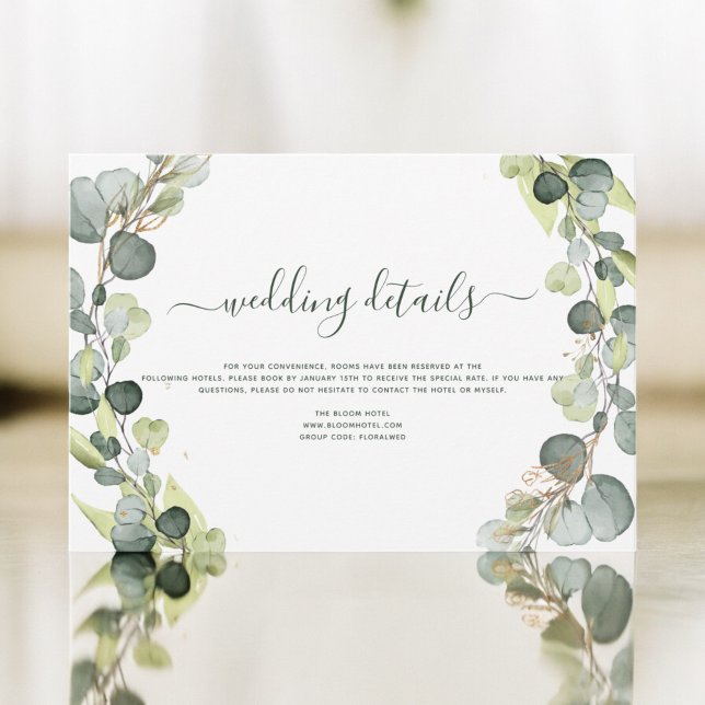 Convites Detalhes do Casamento Eucalipto Suculenta (Criador carregado)