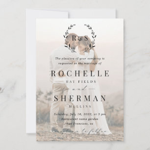 Convites Detalhes do Casamento Fotográfico Romântico Marfim