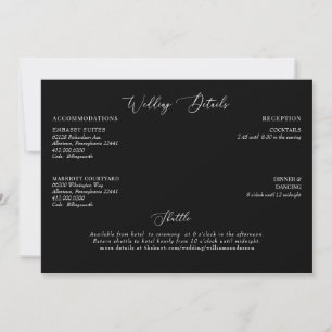Convites Detalhes do Casamento Negro Anexo