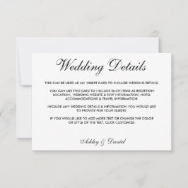 Convites Detalhes do Casamento Negro e Branco Elegante Mode