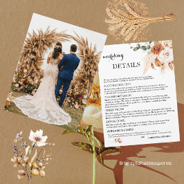 Convites Detalhes do Casamento outono tropical Modelo