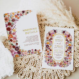 Convites Detalhes do Casamento Quente do Jardim de Flores S
