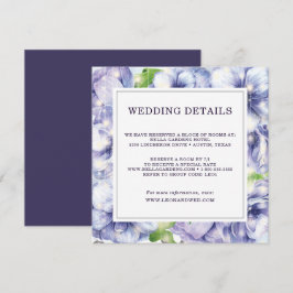 Convites Detalhes do Casamento Roxo da Anêmona Floral