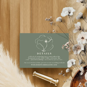 Convites Detalhes do Casamento Rústico Boho Indie Verde Sál