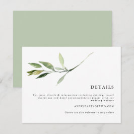 Convites Detalhes do Casamento Verde Mínimo da ISABELLA