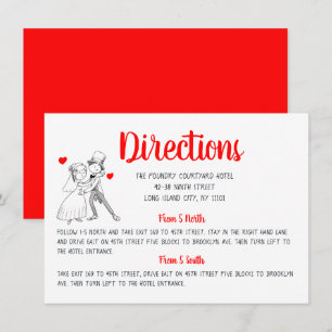Convites Detalhes do Casamento Vermelho Desenho Animado Noi