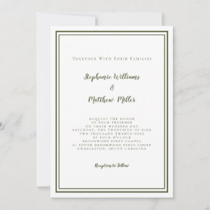 Convites Detalhes do Código QR de Casamento Moderno e RSVP