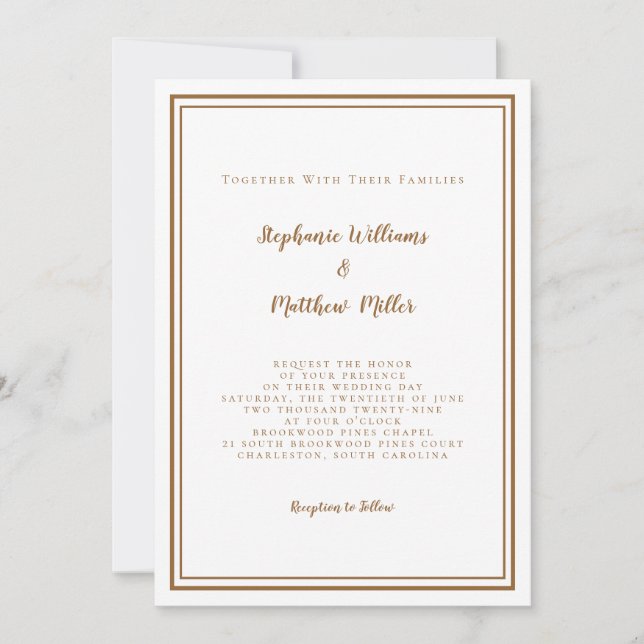 Convites Detalhes do Código QR de Casamento Moderno & RSVP  (Frente)