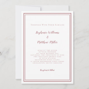 Convites Detalhes do Código QR de Casamento Moderno & RSVP 