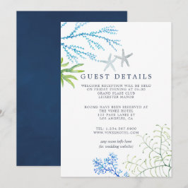 Convites Detalhes do Convidado de Casamento de Algas de Pra