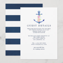 Convites Detalhes do Convidados para Casamento com Tema Náu