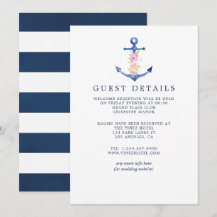 Convites Detalhes do Convidados para Casamento com Tema Náu