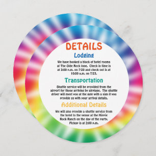 Convites Detalhes do Evento Anterior Hippy Tie Dye
