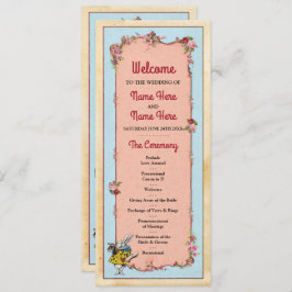 Convites Detalhes do Programa de Casamento Floral do Coelho