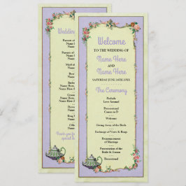 Convites Detalhes do Programa de Casamento Floral Wonderlan