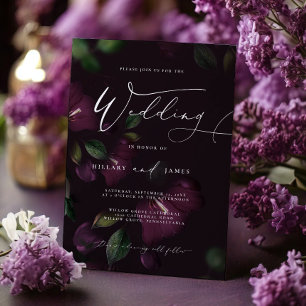 Convites Detalhes do Sangue Roxo do Lado Duplo QR