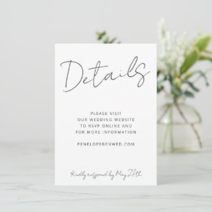 Convites Detalhes do Site de Casamento Branco de Script Mod