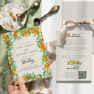 Convites Detalhes e Site do Casamento com Flor de Laranjeir