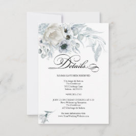 Convites DETALHES | Flores Azuis Pastel